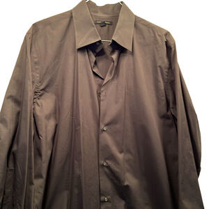 Banana Republic Dress Shirt, SZ XL, Dark Charcoal Gray, PTP 27”, L 35” Approx.